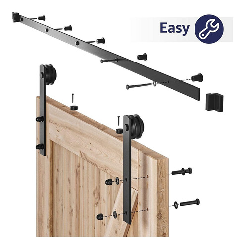 Imagen 6 de 7 de Soporte / Herrajes Smartstandard P/ Puertas Corredizas 2mts