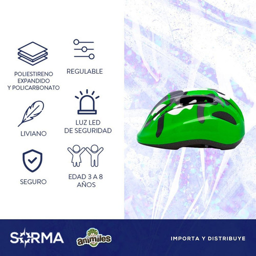 Imagen 3 de 10 de Combo Casco Niños + Monopatín 4 Ruedas C/luz