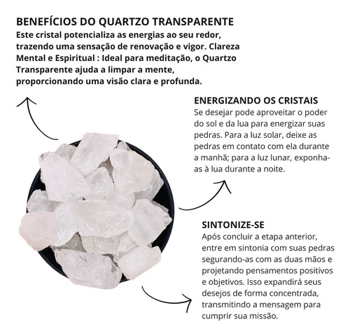 Pedra Bruta Cristal Quartzo Transparente 200g Legitimo Equilibrio E Cura