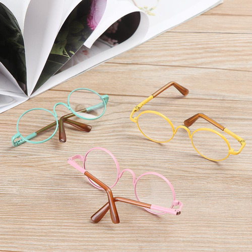 Gafas En Miniatura Con Lentes Transparentes Para Muñecas Con