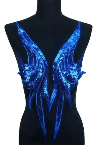 Aplique De Encaje Bordado 3D Con Parche Floral | Ribete Transparente | Para Vestidos De Novia Y Decoración | Color Plateado