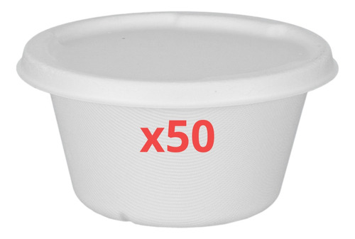 Bowl Vianda Grande Simil Carton Bio Con Tapa 1000ml X50