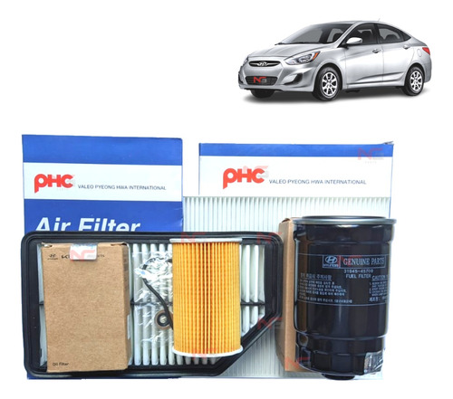 Kit Filtros Mantención Para Hyundai Accent Rb 11-20 1.6 