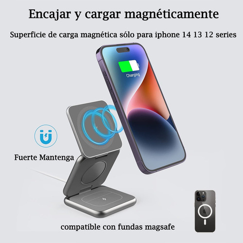 2025 Soporte De Cargador Inalámbrico Plegable For iPhone