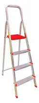 Comprar Escalera Aluminio 4 Esc Botafogo Tijera H\u002F 120kg Reforzada Color Rojo