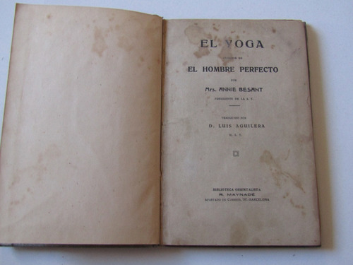 El Yoga-el Hombre Perfecto Annie Besant