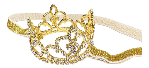 Diadema Dorada De Cristal Para Bebé Elemirsa Tiara Brillan