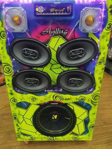 Caixa Som Automotivo Trio Sub Tweter Acrilico Pioneer Mtx