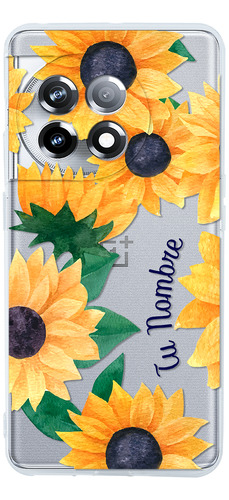 Funda Para Oneplus Para Mujer Girasoles Con Nombre