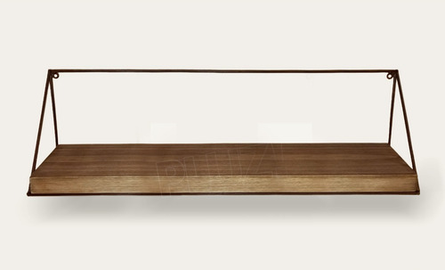 Estante Industrial Vintage 60cm Madera Y Hierro Óxido