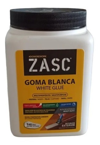 Pegamento Cola Blanca Madera Carpinteria 1/4 1 Kg Zasc