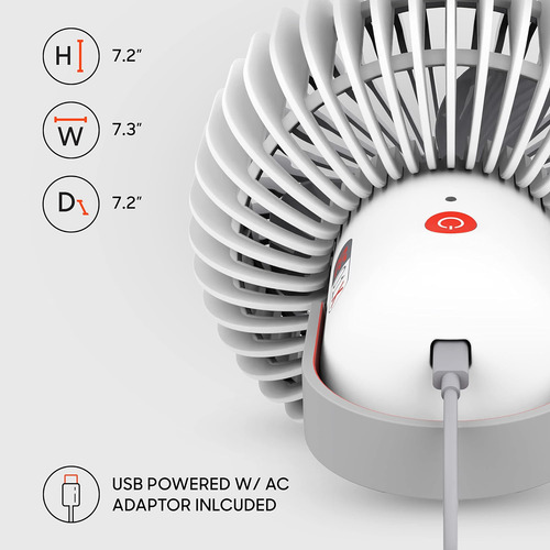 Sharper Image Refresh 01x Ventilador Personal Recargable, Bl