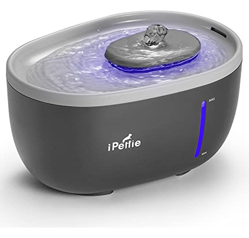 Ipettie Fuente De Agua Para Mascotas De Aguacate Con Luz Led