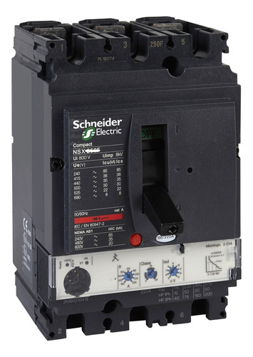 Disjuntor Schneider Nsx250n Micrologic 2.2m 100/220a 3p