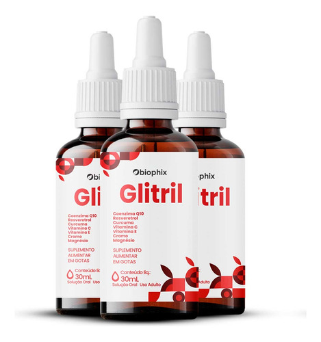 3un Glitril Original 30ml - Fórmula Avançada Rápída Absorção