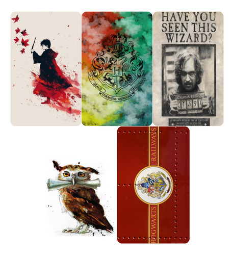 Pack 5 Separadores Magnéticos De Libros Harry Potter Multicolor Harry Potter 5