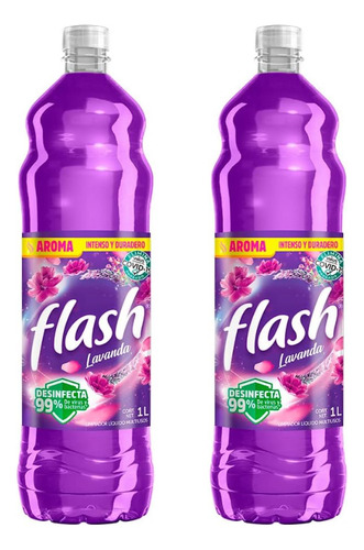 Limpiador Líquido Flash Multiusos 2 Paq De 12 Pzas 1 Lt C/u