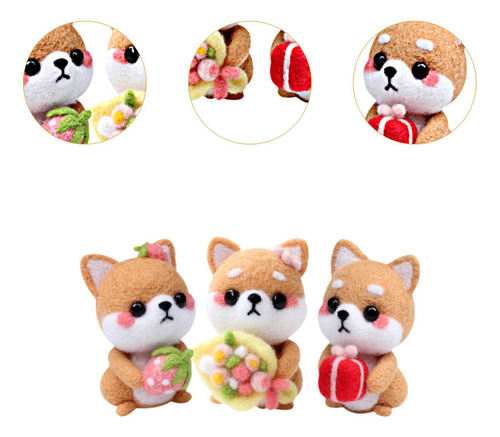 Felting Kit Animal Doll Felting Set Con Instrucción 3pcs