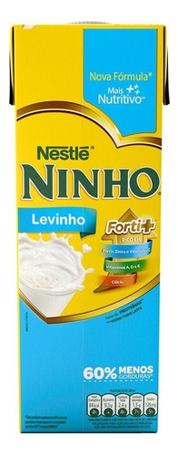 Leite UHT Semidesnatado Nestlé Ninho Levinho Forti+ Caixa com Tampa 1l