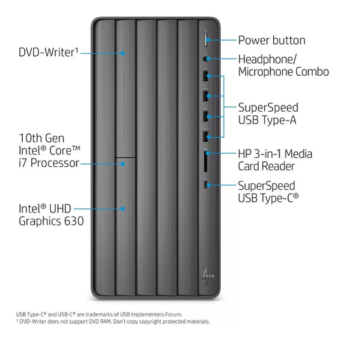 Imagen 3 de 7 de Computadora Hp Envy Core I7 8gb Ram + 16gb 1tb Hdd 10ma Gen