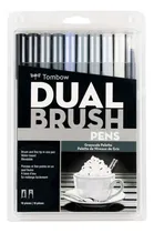 Comprar Set Marcadores Tombow Dual Brush Escala De Grises 10 Colores