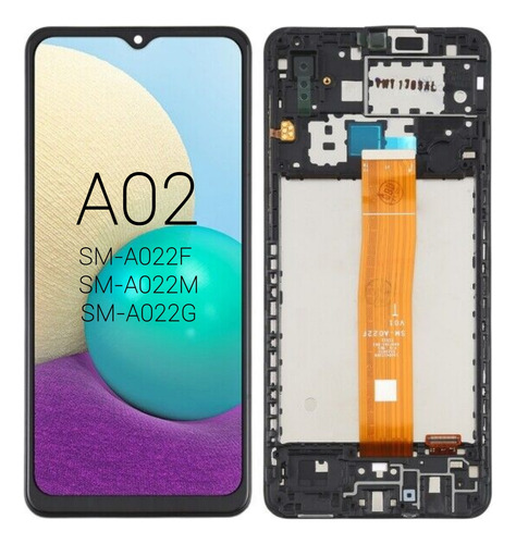 Pantalla Táctil Lcd Con Marco Para Samsung Galaxy A02 A022