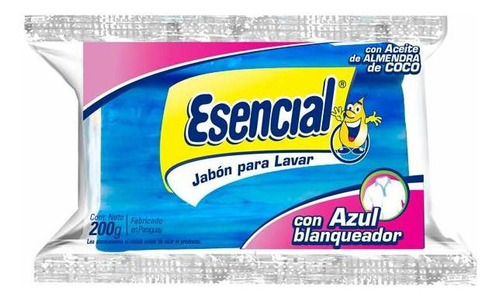 Pack X 3 Unid Jabon En Pan  Azul Blanq 200 Gr Esencial