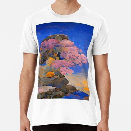 Remera Bonita Pintura De Cerezo Bonsai En Las Montañas - Cer