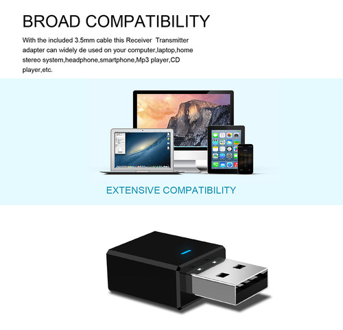 Adaptador Usb Bluetooth 5.0 Para Notebook/escritorio