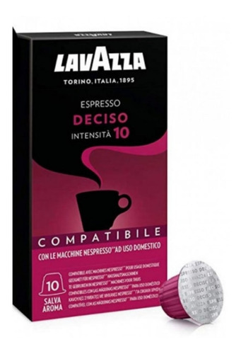 Cafe Capsulas Deciso Lavazza X10 Unidades P/ Nespresso