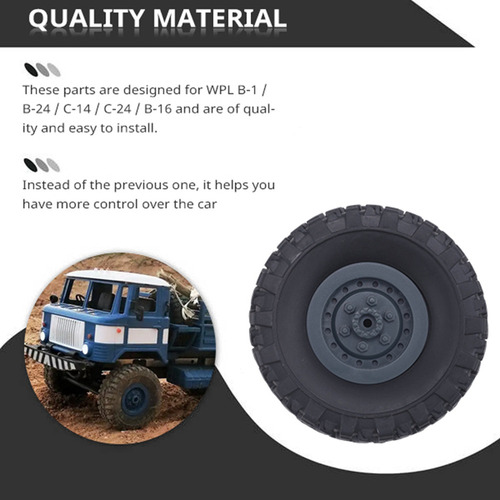 Neumático De Goma Para Llantas Rc 1/16 Climbing Crawler, 4 U