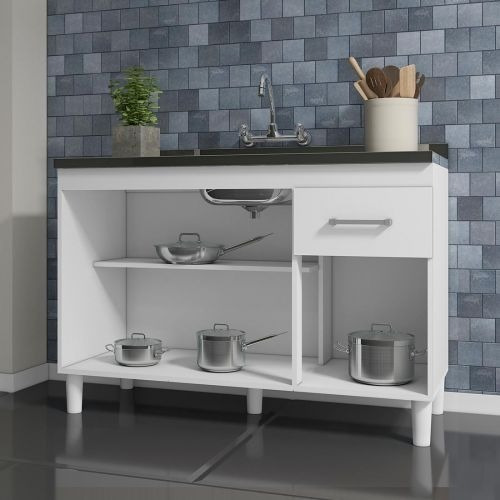 Imagen 4 de 8 de Bajo Mesada Armario Mueble Cocina Puertas Cajones