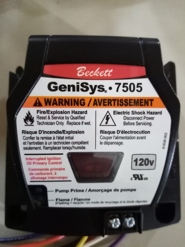 Control Genisys Beckett 7505 Caldera Quemador