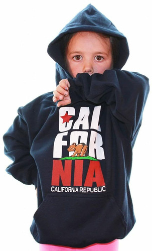 California Republic - Sudadera Con Capucha, Diseño Retro, Di