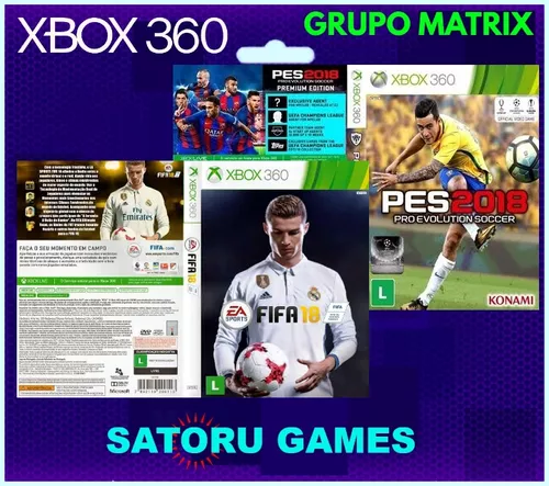 PRO EVOLUTION SOCCER 2018 Midia Digital Xbox 360 PES18 - Wsgames - Jogos em  Midias Digitas