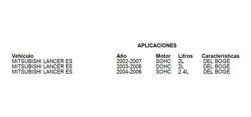 2 Amortiguadores Lancer 2004-2006 Es 2.4l Boge