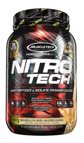 Nitro Tech X 2 Lbs Muscletech!! Proteína Isolada Compuesta Envío Sin Cargo A Todo El Pais!!