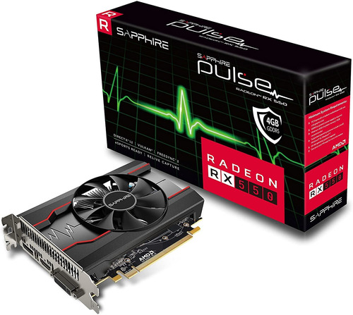 Placa De Video Amd Pulse Sapphire Vga Ci-e 4gb Rx550 Ddr5