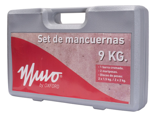 Caja De Mancuerna 9 Kg Muvo Oxford