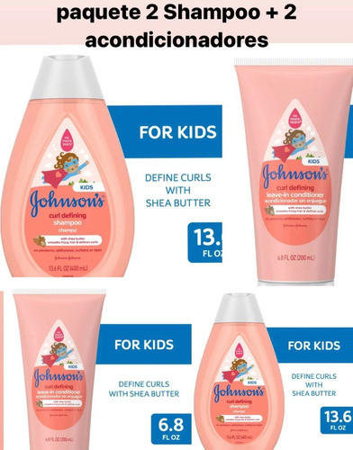 Johnson's Shampoo + Acondicionador Paq. 4 