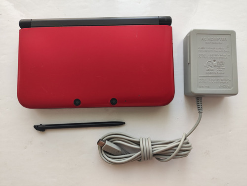 Nintendo 3ds Xl Standard Color Rojo Negro Con 128gb+cargador