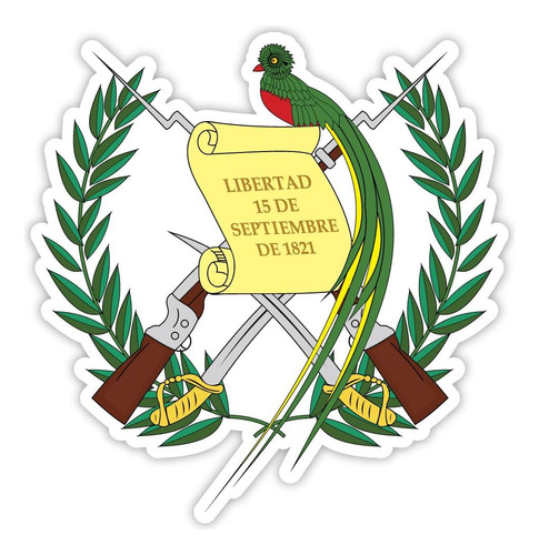 Adhesivo Adhesivo Del Escudo De Armas De La República De Gua