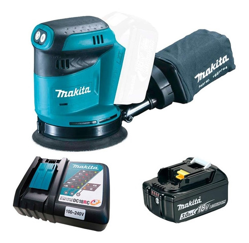 Kit Lixadeira Orbital + Bateria Bl1830b E Carregador Makita