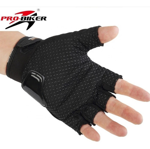 Guantes Motociclista Con Proteccion Medio Dedo