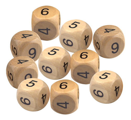 3 Juego De Dados De 10 Uds., Juego De Viaje, Juguete 1,6 Cm