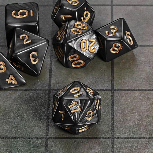Juego De Dados Ciaraq Para Calabozos Y Dragones (dnd) Ab 8a