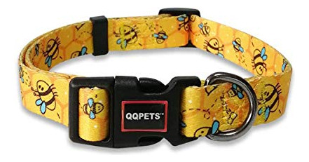 Qqpets Collar De Perro Suave Ajustable: Imprimir Flor 23s5l