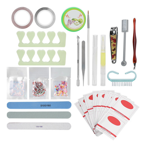 Juego De Herramientas Para Decoración De Uñas Con Forma De T