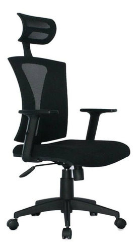 Imagen 2 de 3 de Silla de oficina El Paujil Mundial de Sillas ergonómica negra con tapizado de mesh y tela
