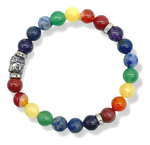 Pulsera Elástica De Siete Chakras De Spiritz Elementz (7-8 M